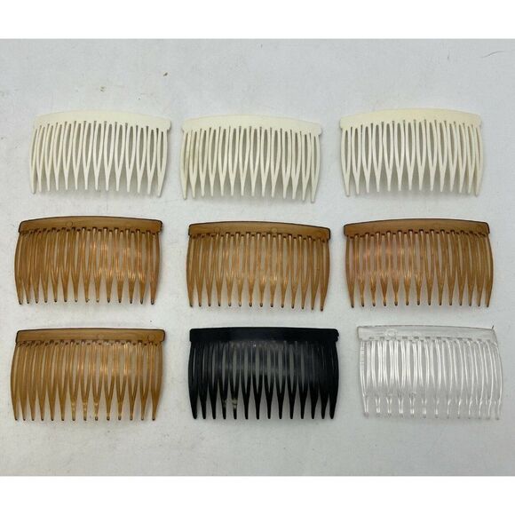 Vintage Lot of 9 Hair Side Comb Hard Plastic main image 5
